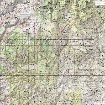 Map - AZT from the East Verde River to Pine, Passage 25
